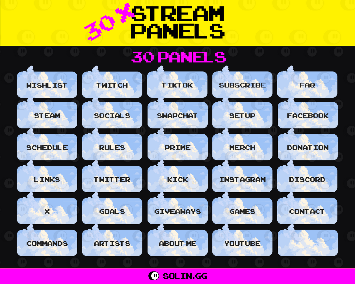 Pixel Cloud Stream Panels