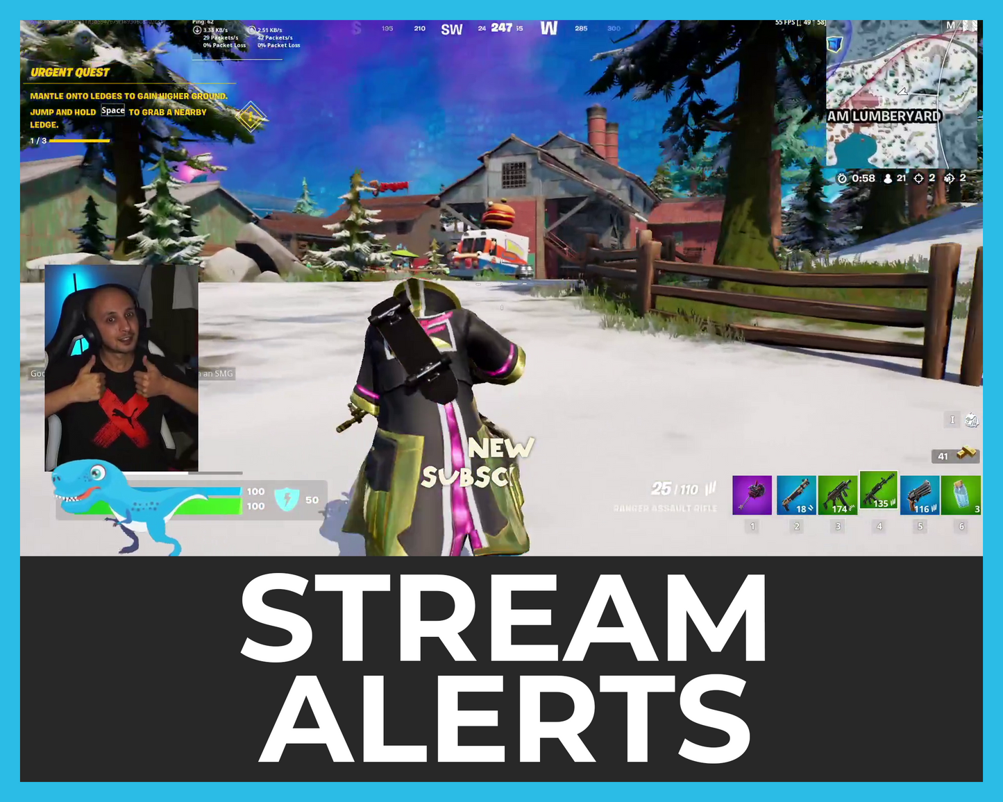 Dinosaur Twitch Stream Alerts