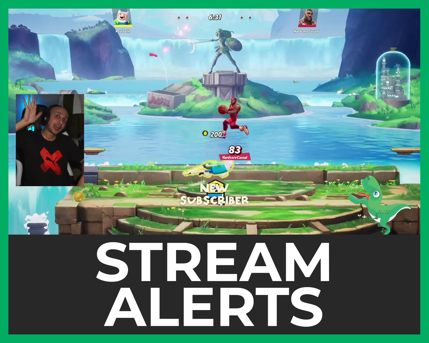 Dinosaur Twitch Stream Alerts