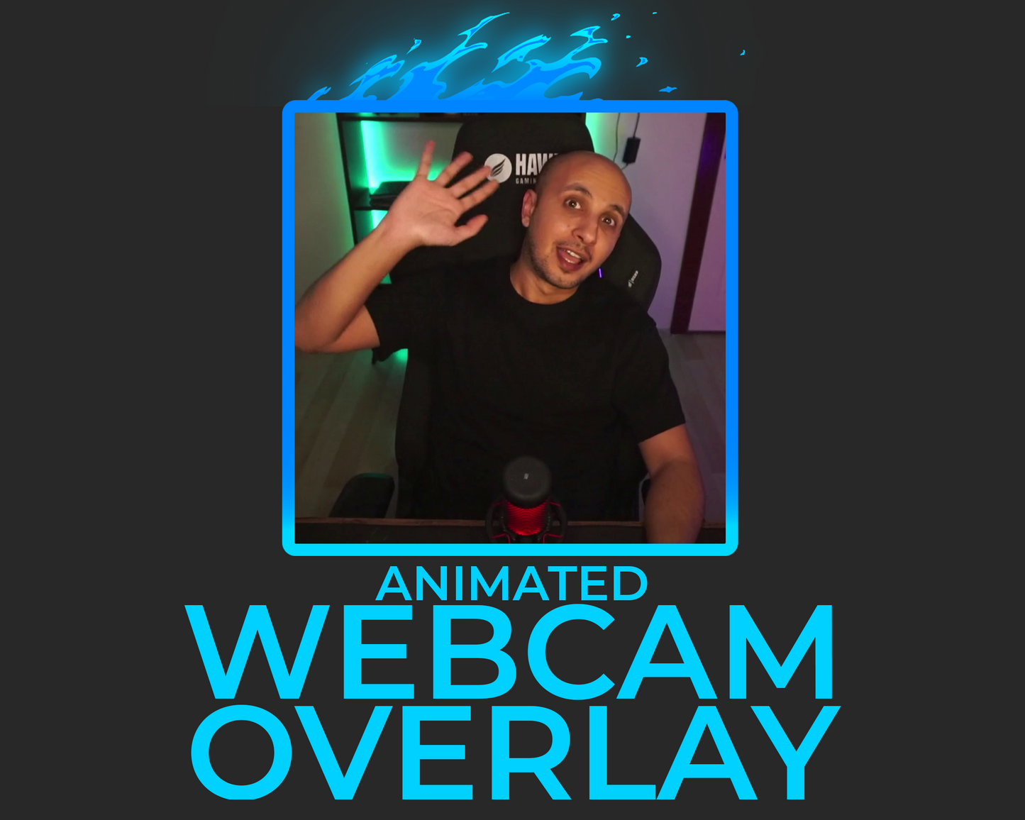 Animated Fire Twitch Overlays - Square