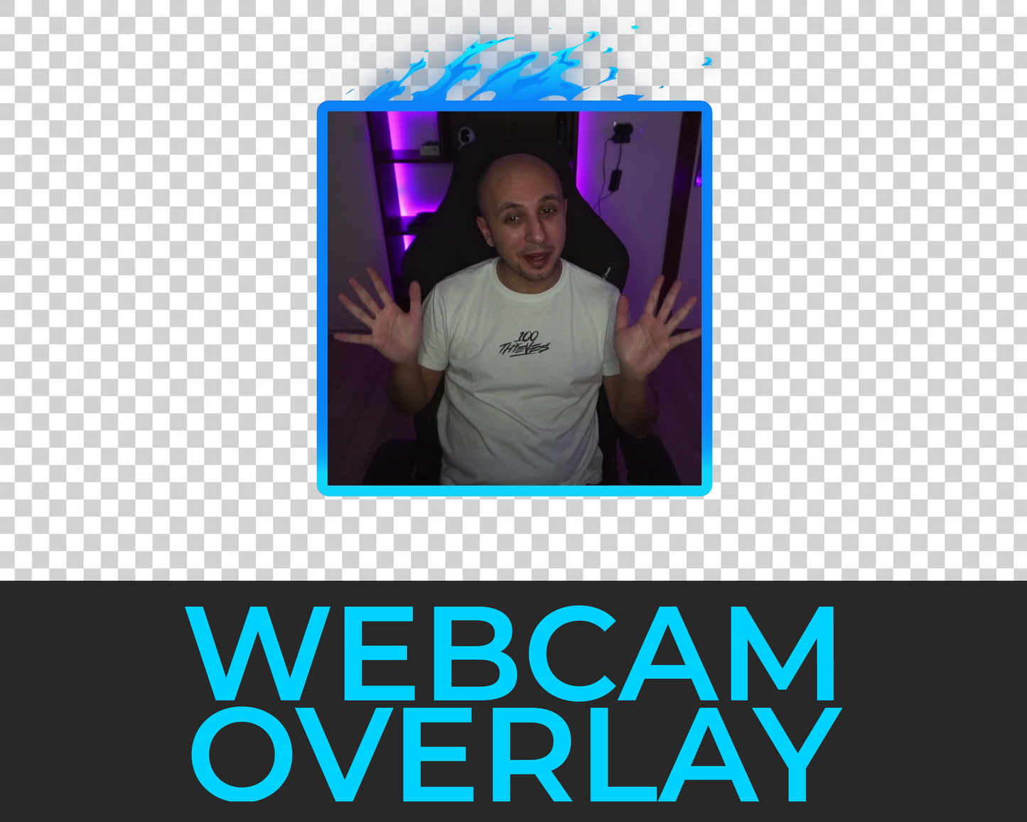 Animated Fire Twitch Overlays - Square