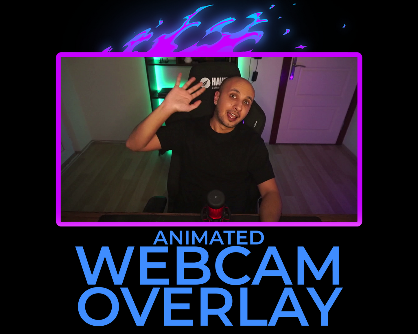 Animated Fire Twitch Overlays - Horizontal