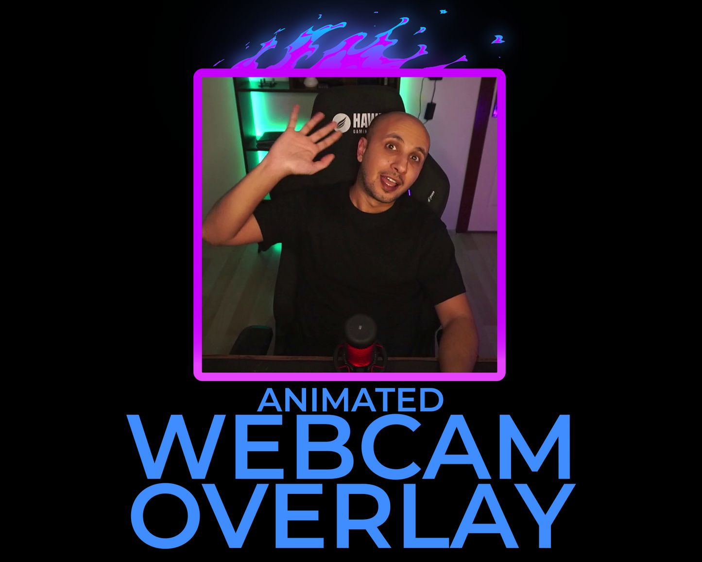 Animated Fire Twitch Overlays - Square