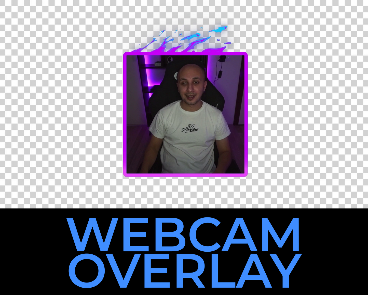 Animated Fire Twitch Overlays - Square