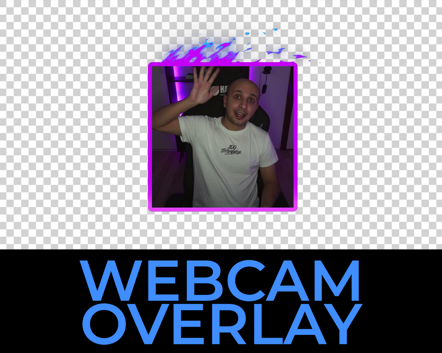 Animated Fire Twitch Overlays - Square