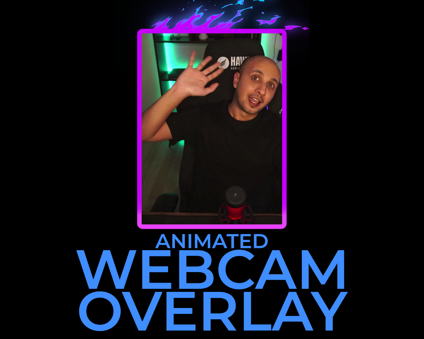 Animated Fire Twitch Overlays - Vertical