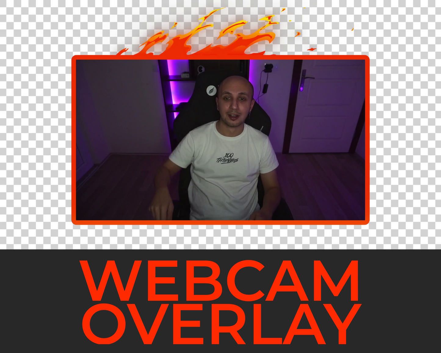 Animated Fire Twitch Overlays - Horizontal