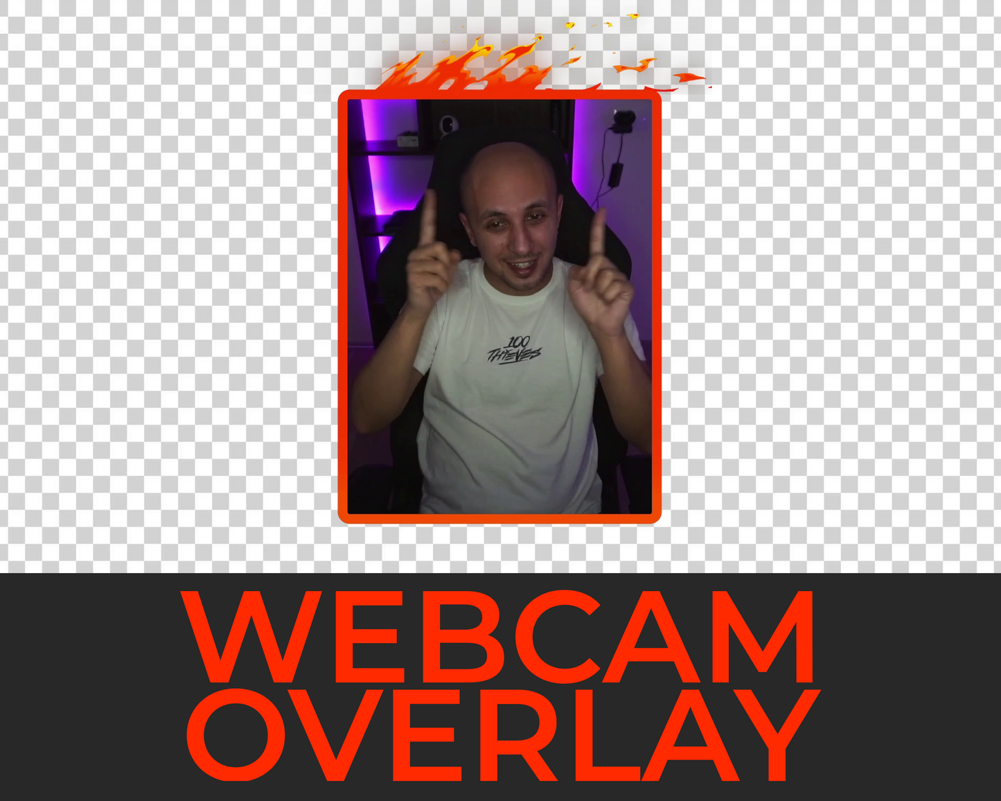 Animated Fire Twitch Overlays - Vertical