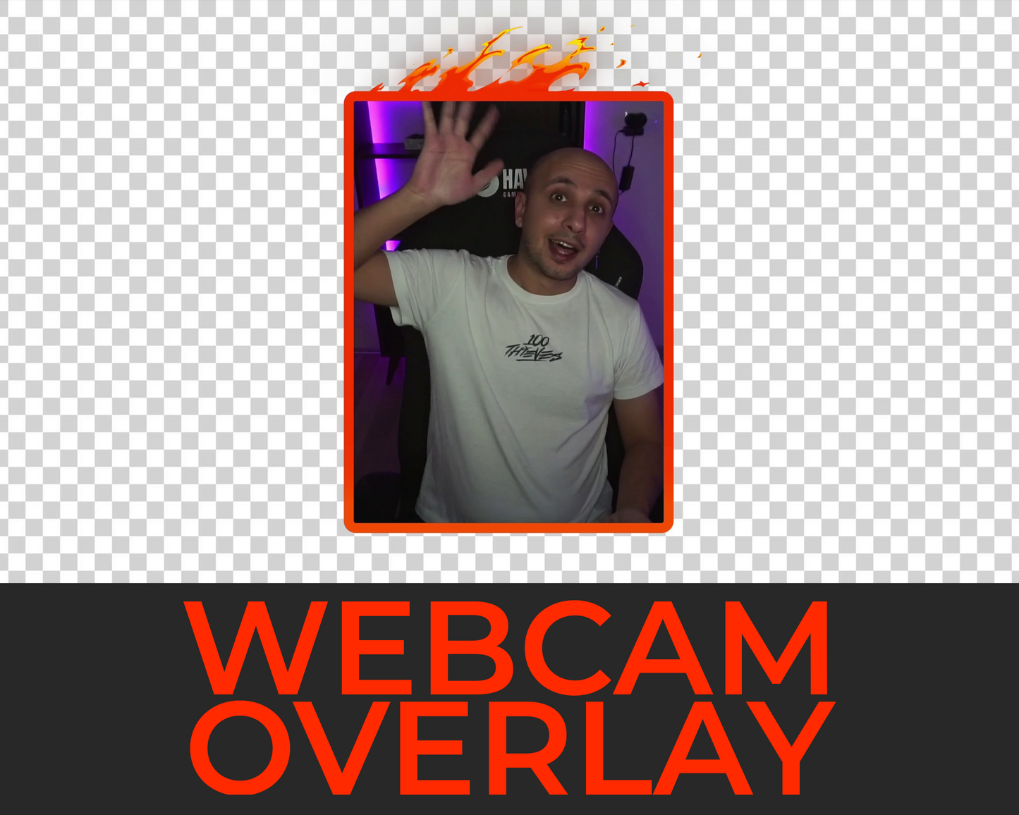Animated Fire Twitch Overlays - Vertical