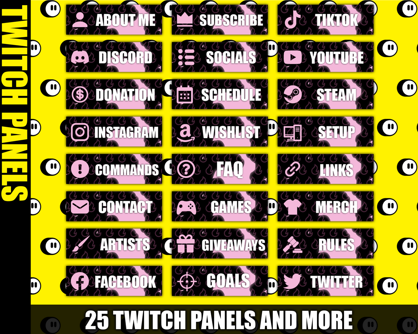 Fire Twitch Stream Overlay Pack