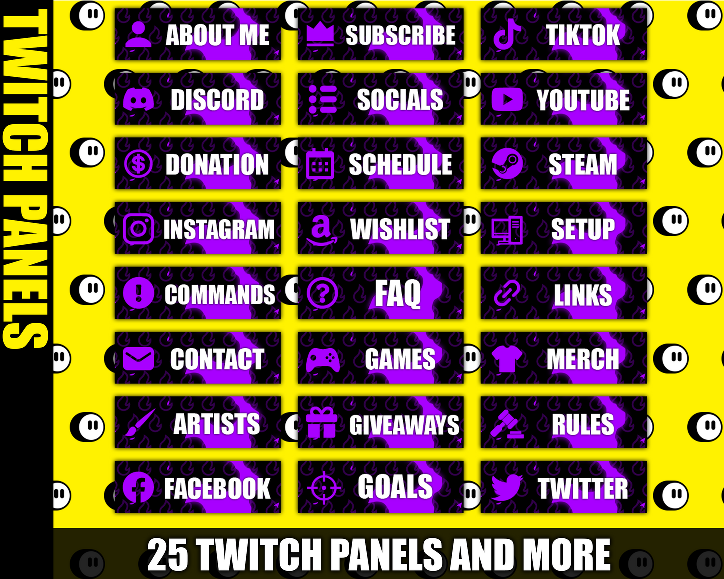 Fire Twitch Stream Overlay Pack