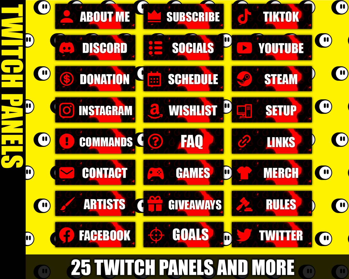 Fire Twitch Stream Overlay Pack
