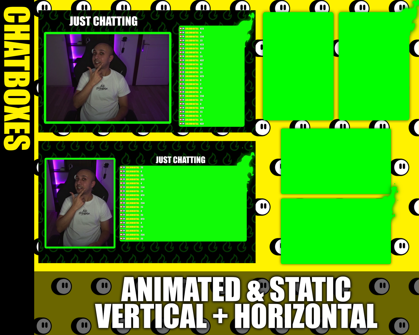 Fire Twitch Stream Overlay Pack