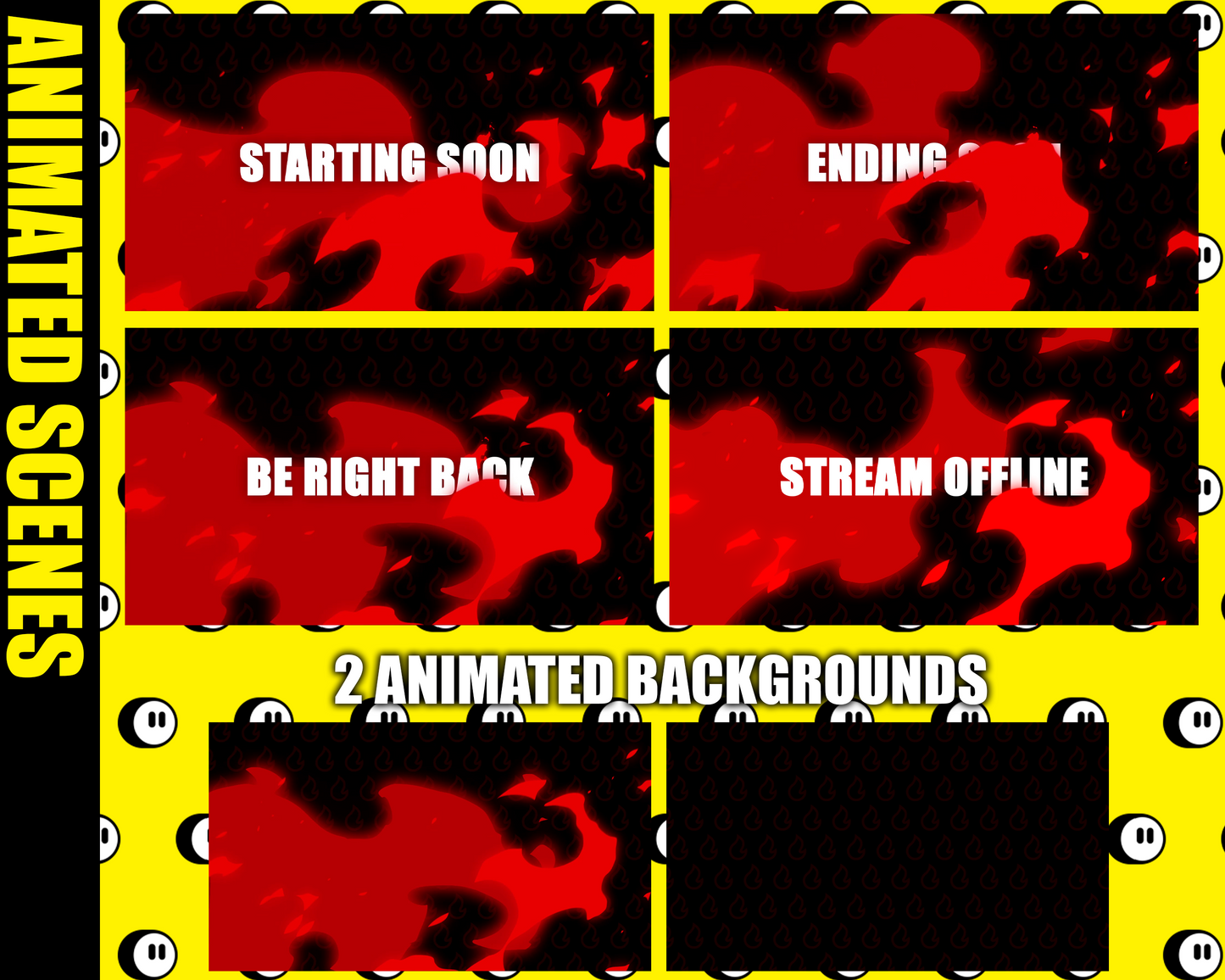 Fire Twitch Stream Overlay Pack
