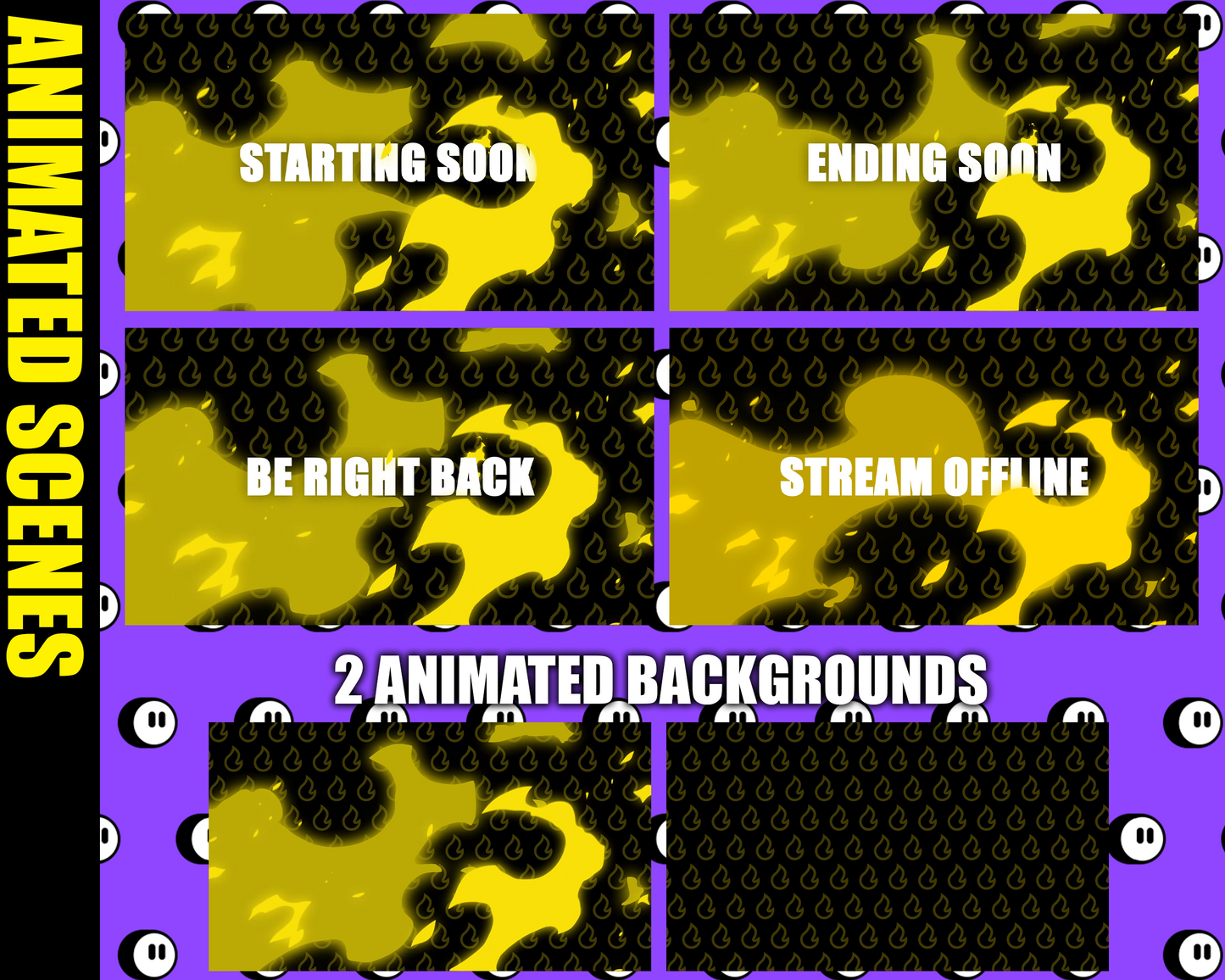 Fire Twitch Stream Overlay Pack