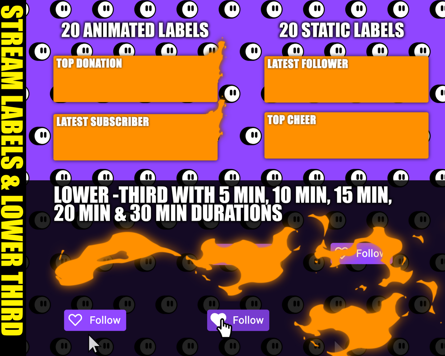 Fire Twitch Stream Overlay Pack
