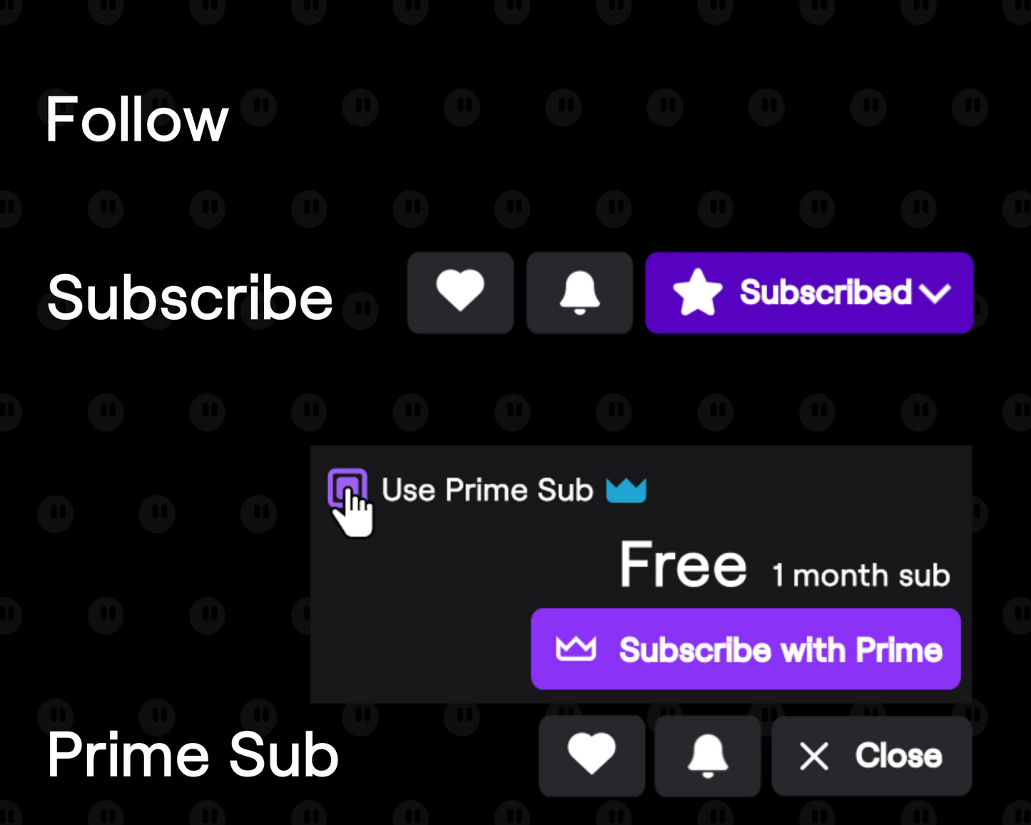 Follow - Sub - Prime Twitch Lower-Thirds