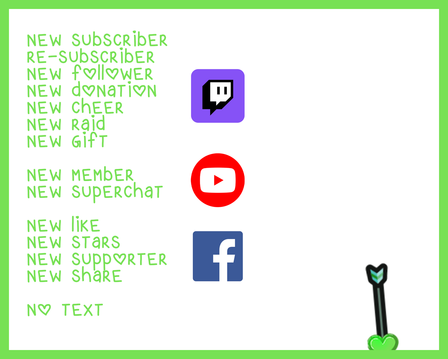 Love Arrow Twitch Stream Alerts