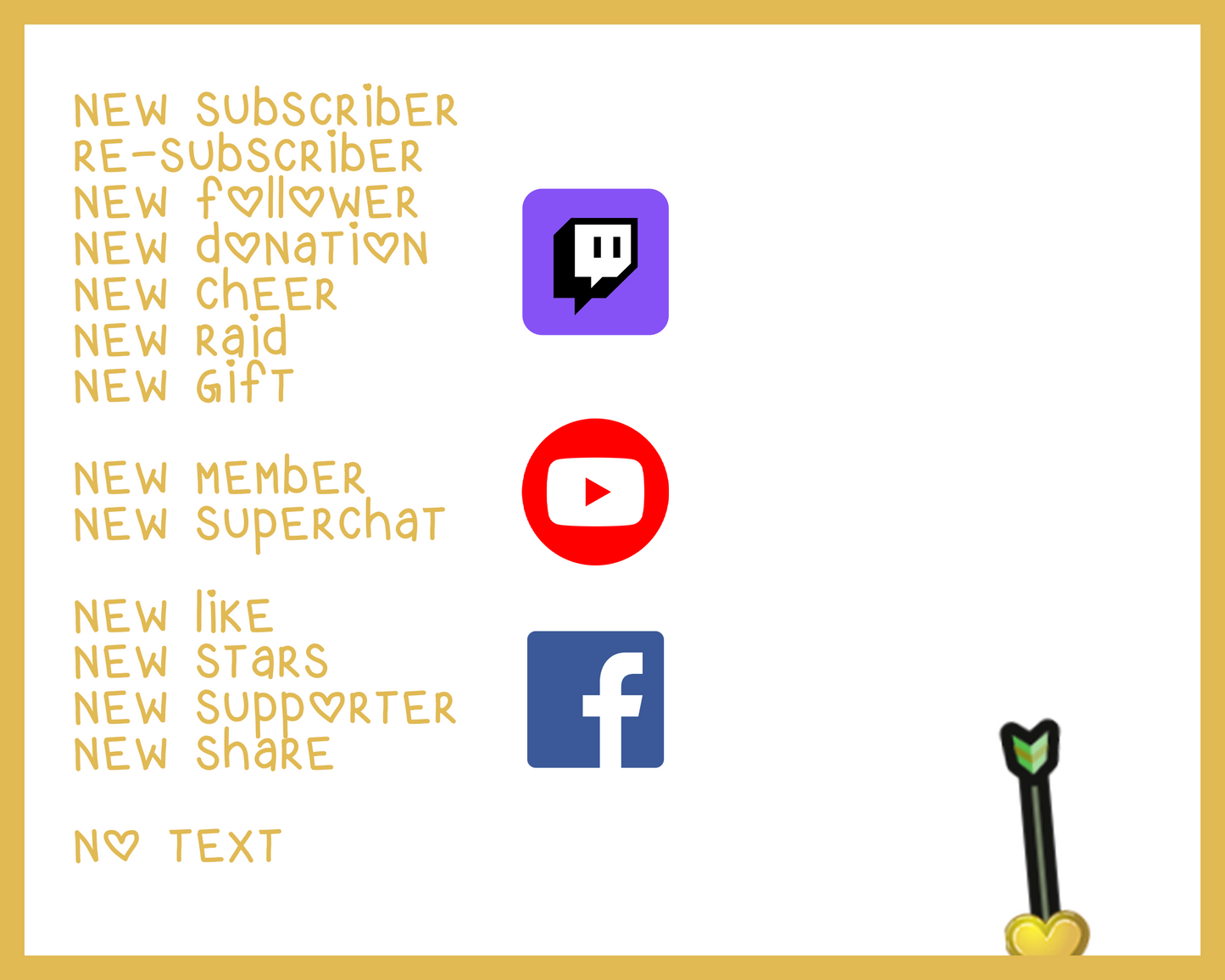 Love Arrow Twitch Stream Alerts