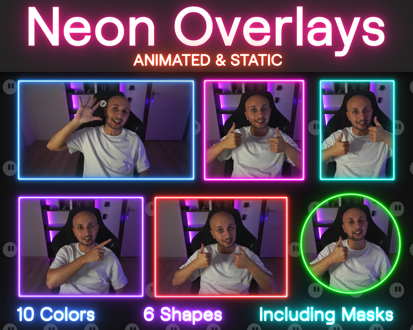 Neon Animated and Static Overlays