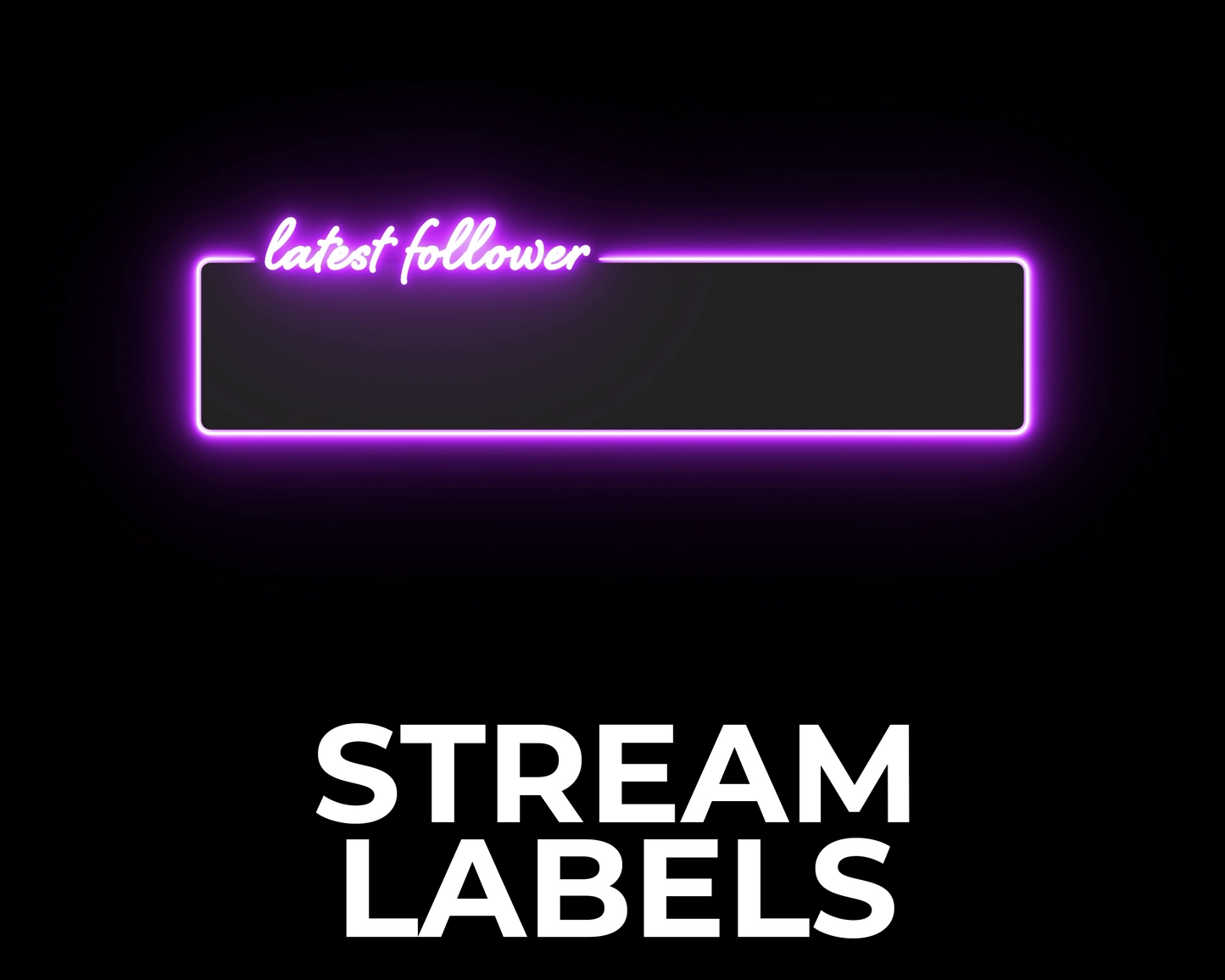 Neon Twitch Stream Labels