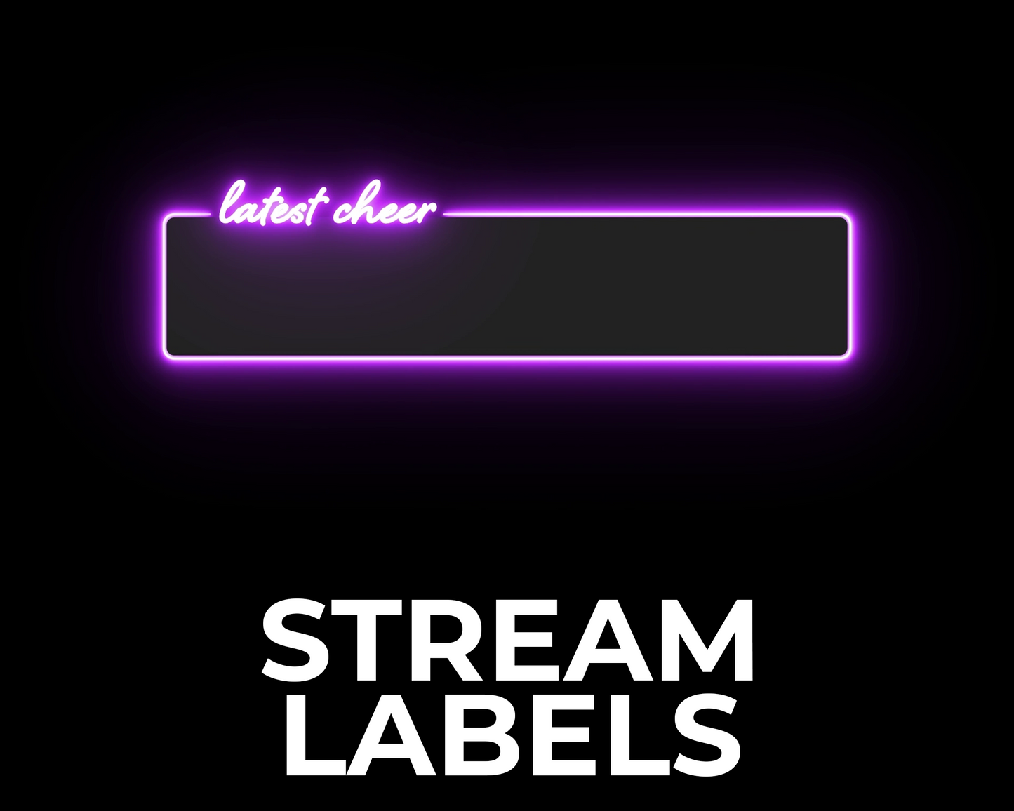 Neon Twitch Stream Labels
