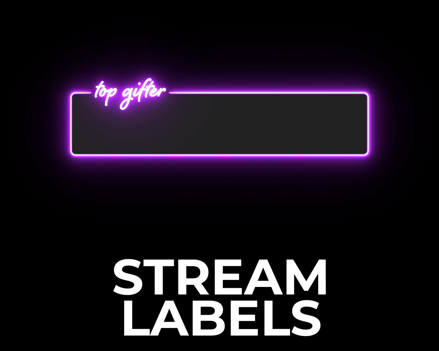 Neon Twitch Stream Labels