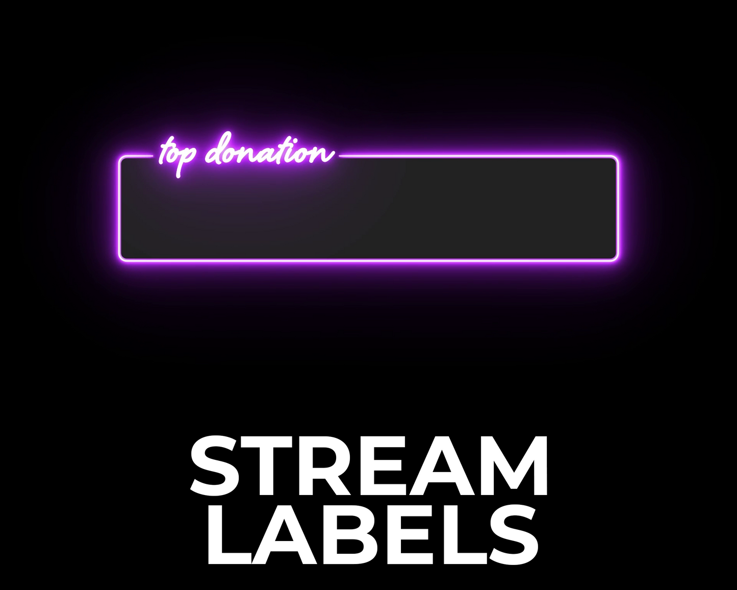 Neon Twitch Stream Labels