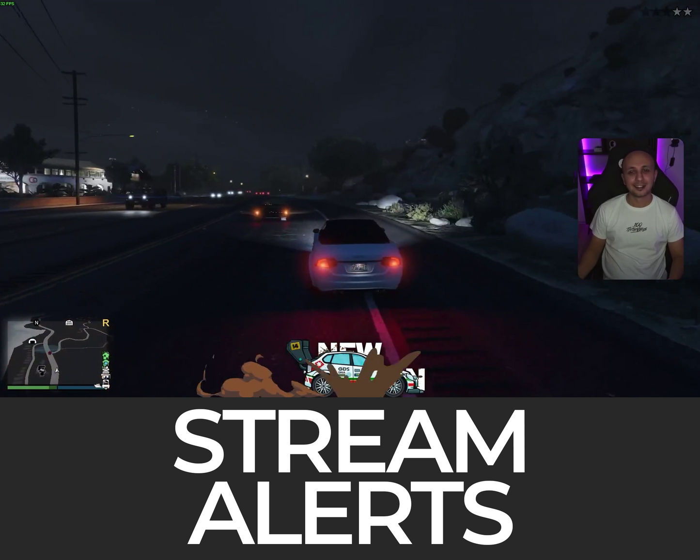 Rally Car Twitch Stream Alerts