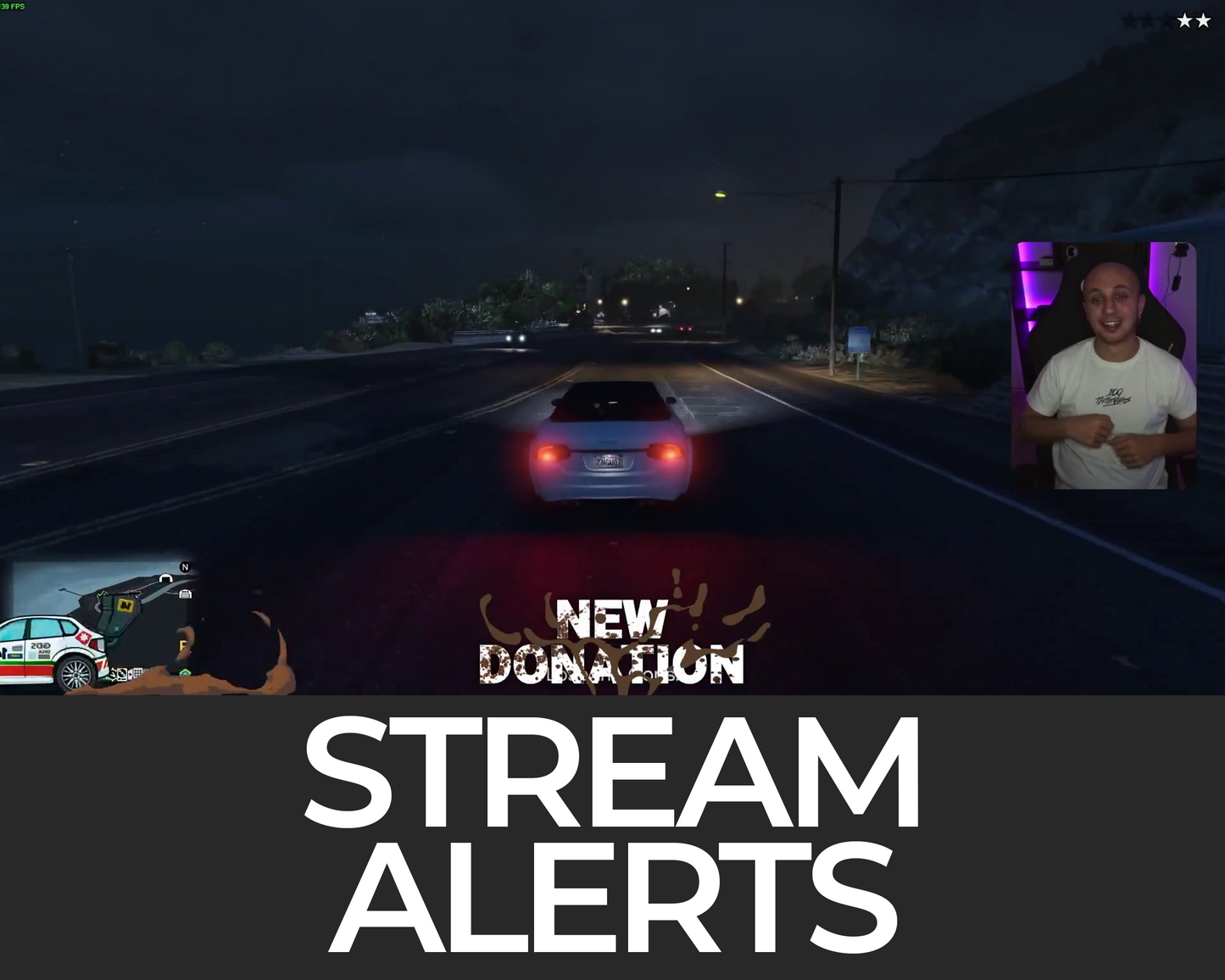 Rally Car Twitch Stream Alerts