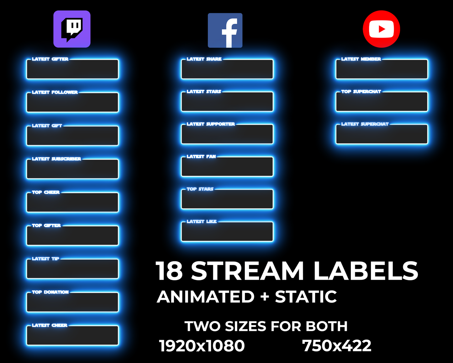 Saber Twitch Stream Labels