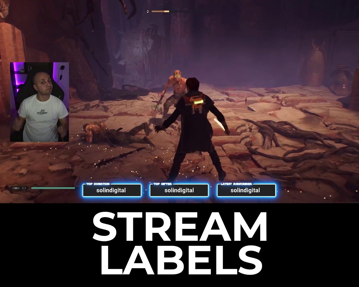 Saber Twitch Stream Labels