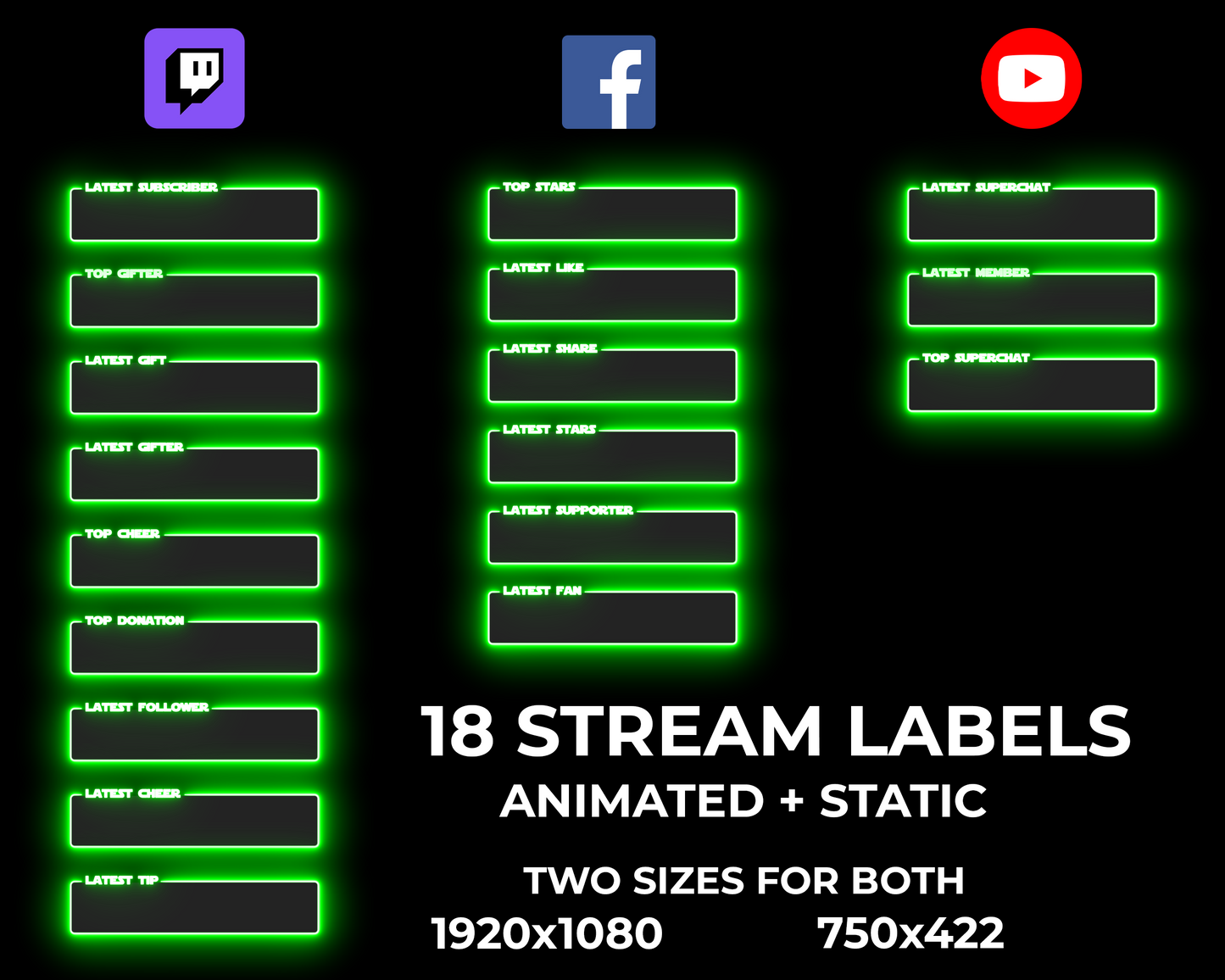 Saber Twitch Stream Labels