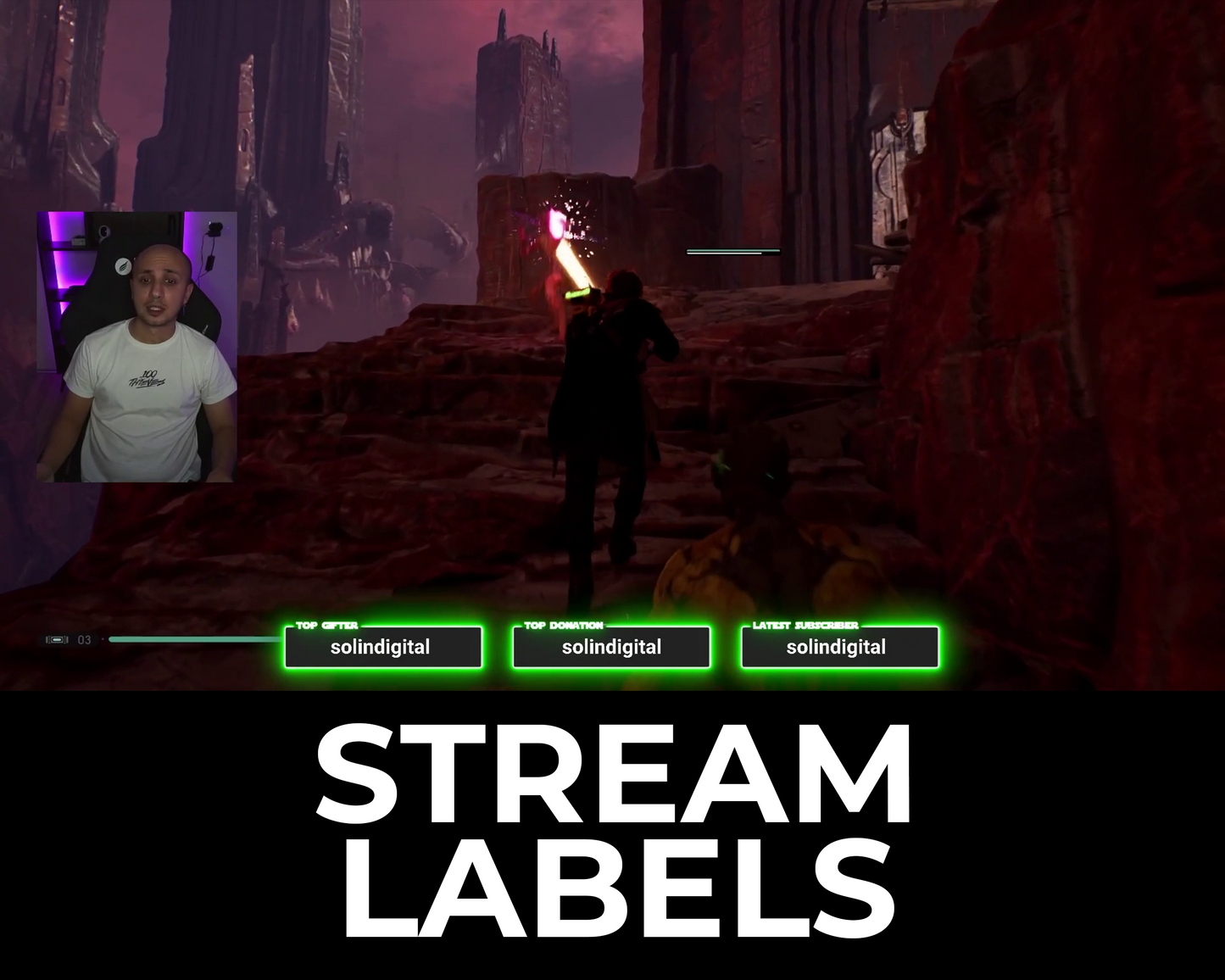 Saber Twitch Stream Labels