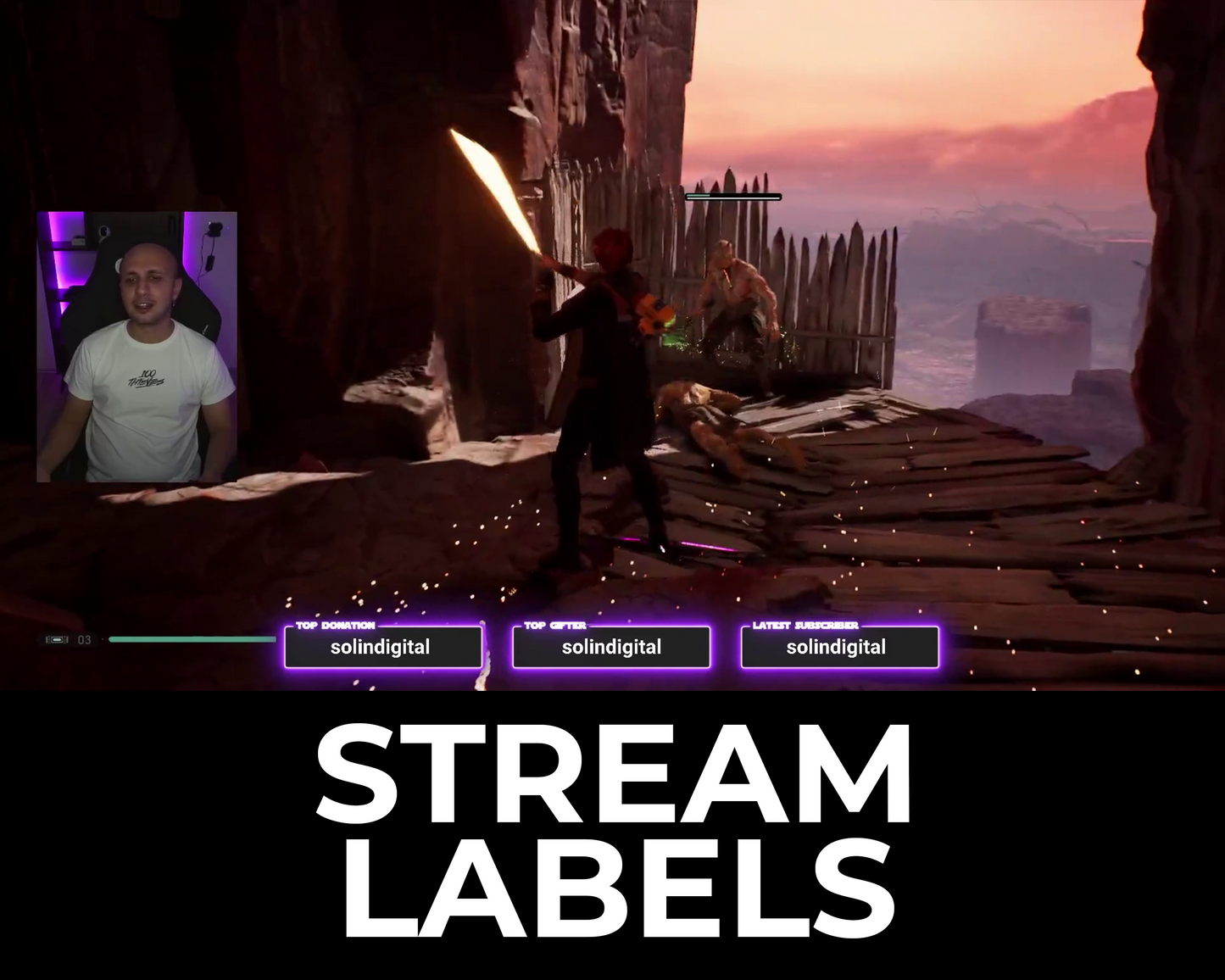 Saber Twitch Stream Labels