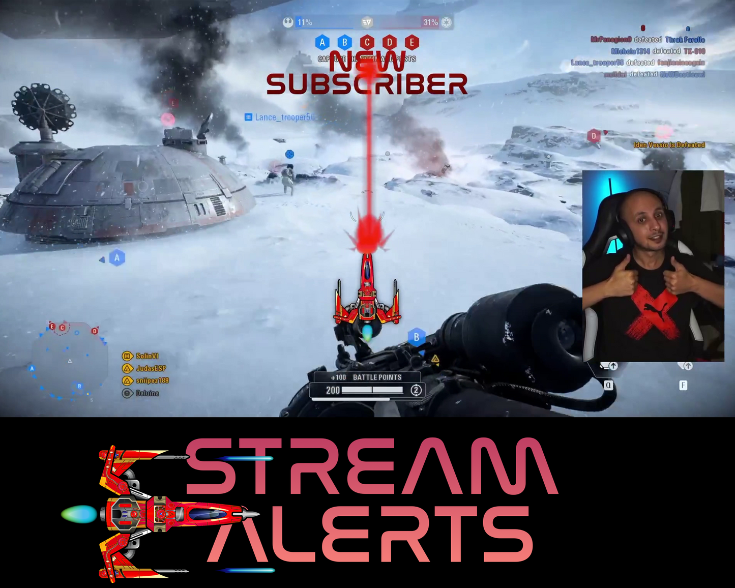 Retro Space Shooter Twitch Stream Alerts
