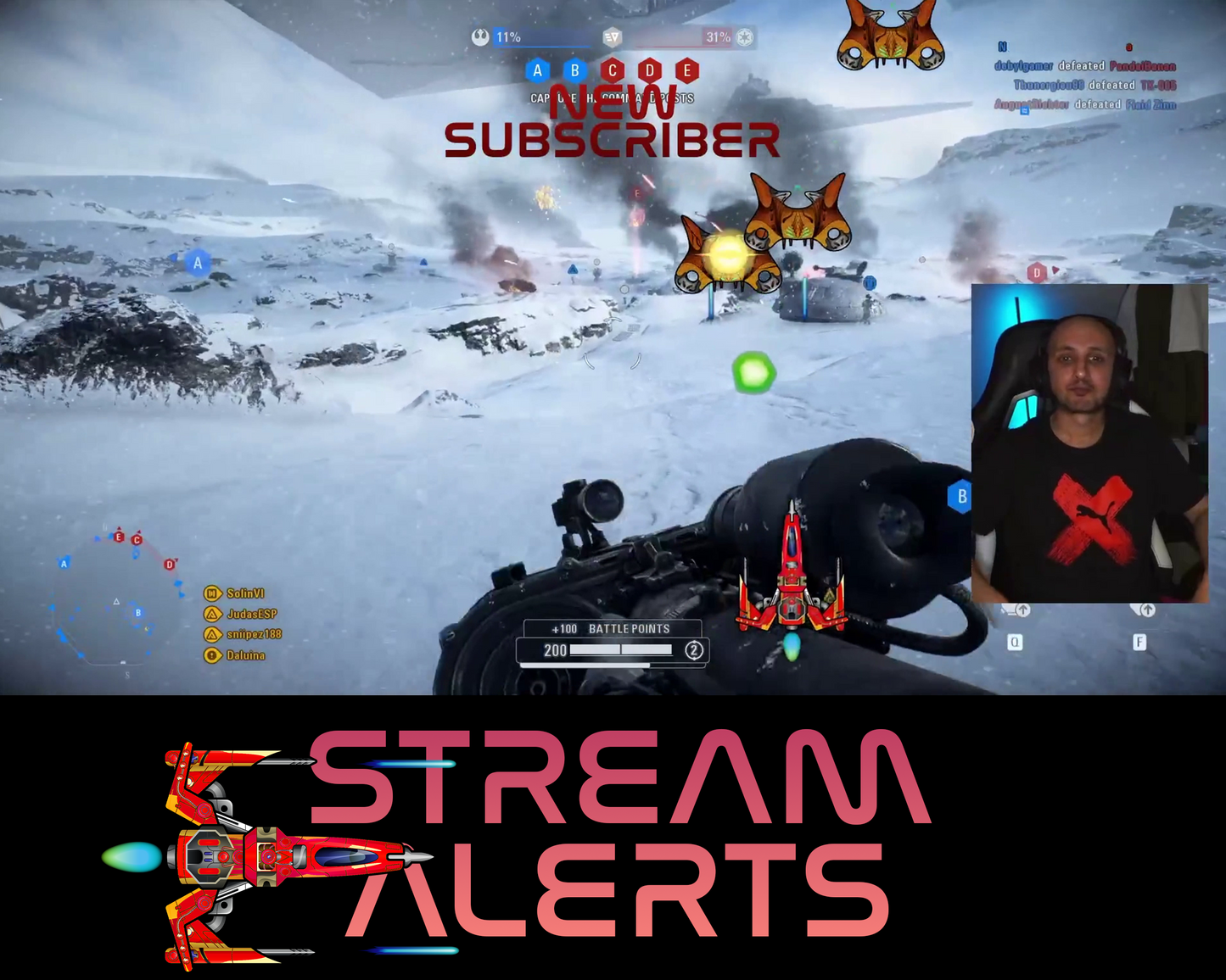 Retro Space Shooter Twitch Stream Alerts