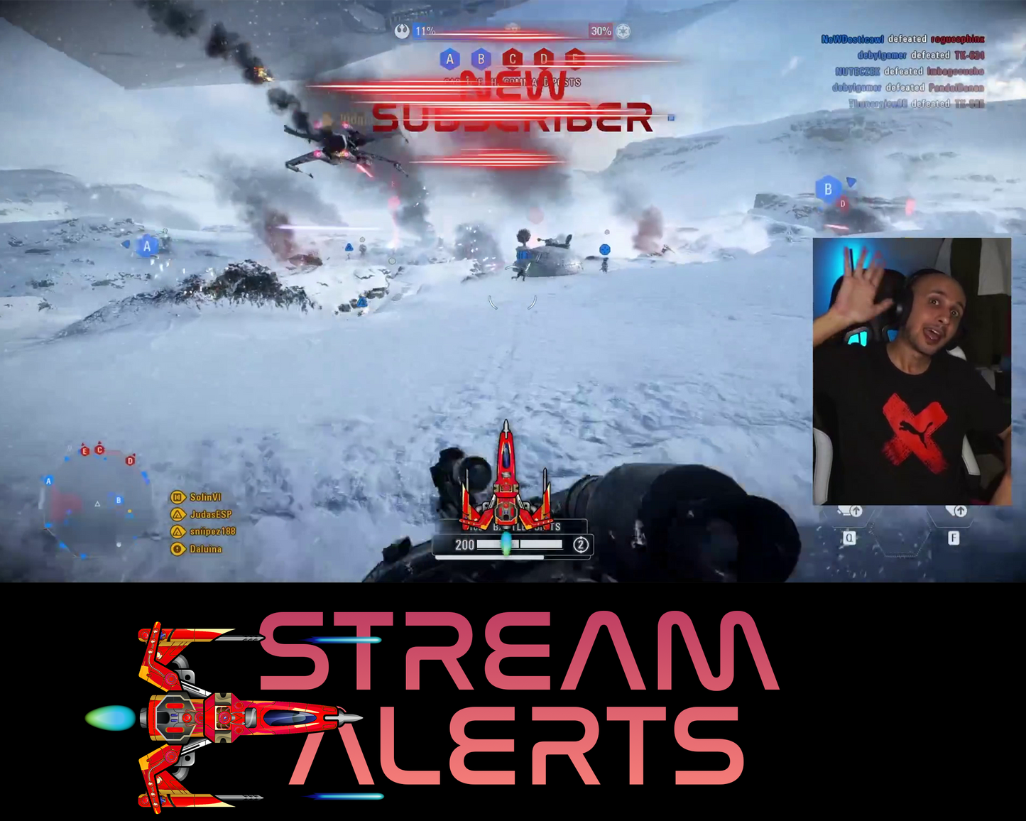 Retro Space Shooter Twitch Stream Alerts