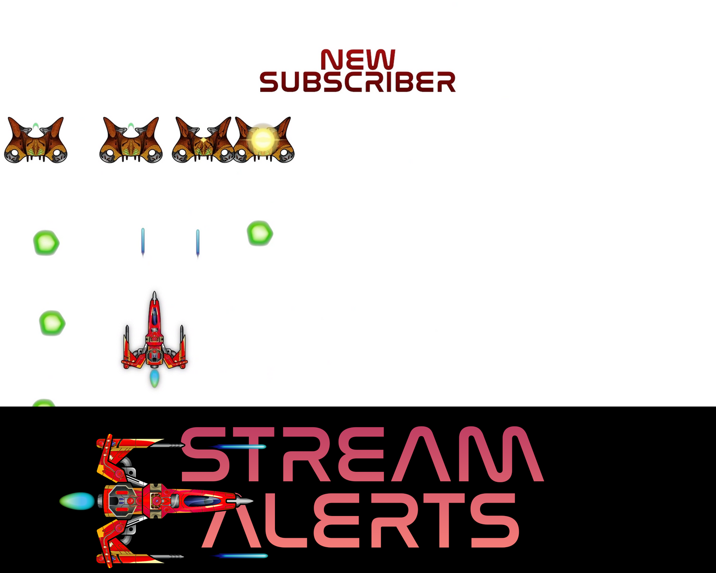 Retro Space Shooter Twitch Stream Alerts