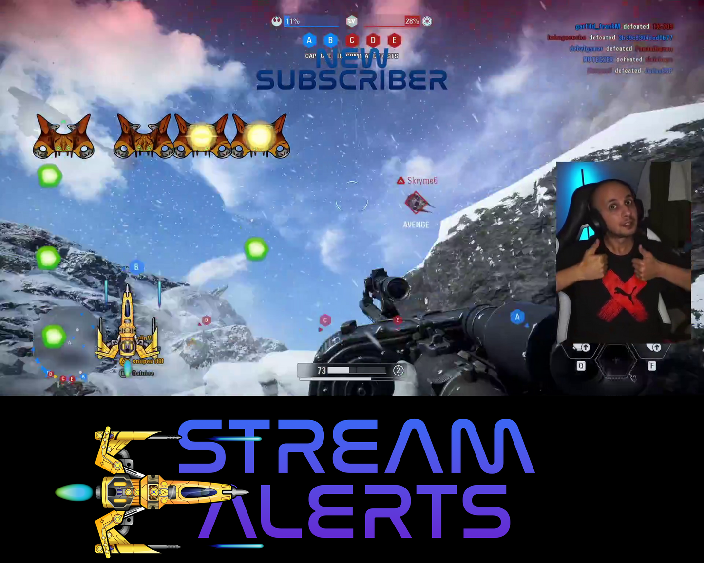 Retro Space Shooter Twitch Stream Alerts