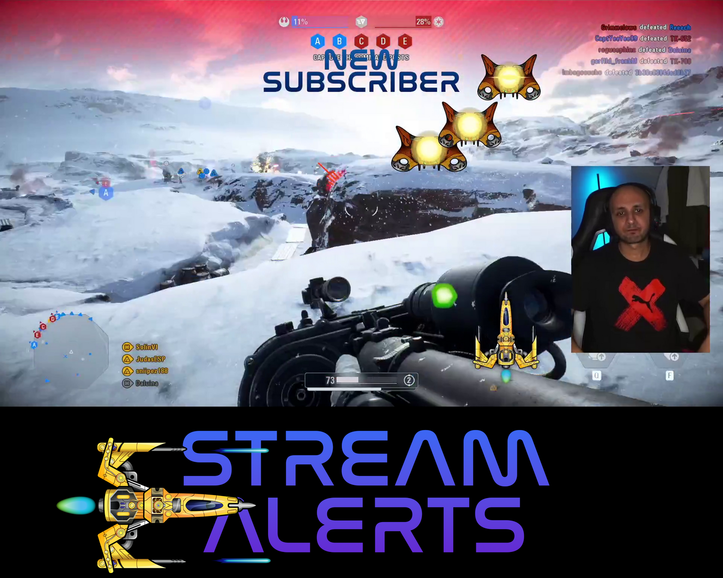 Retro Space Shooter Twitch Stream Alerts