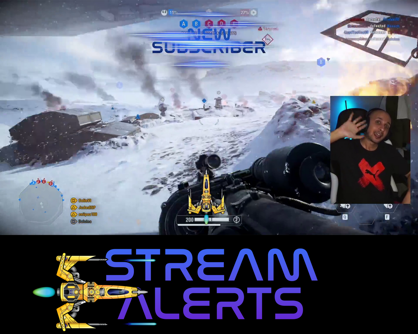 Retro Space Shooter Twitch Stream Alerts