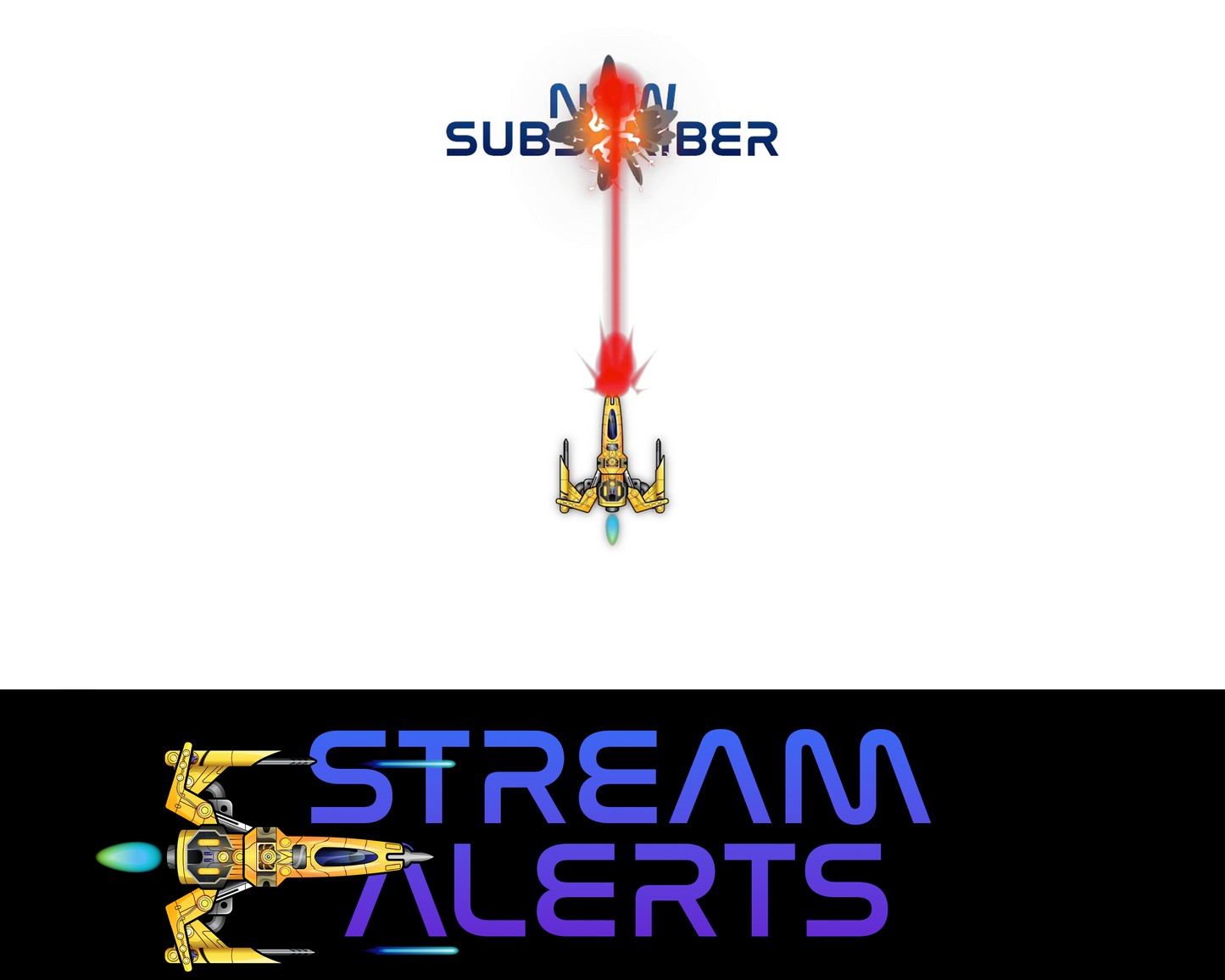 Retro Space Shooter Twitch Stream Alerts