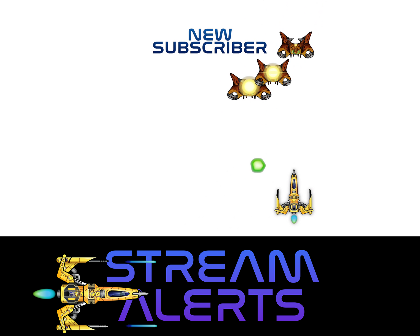 Retro Space Shooter Twitch Stream Alerts
