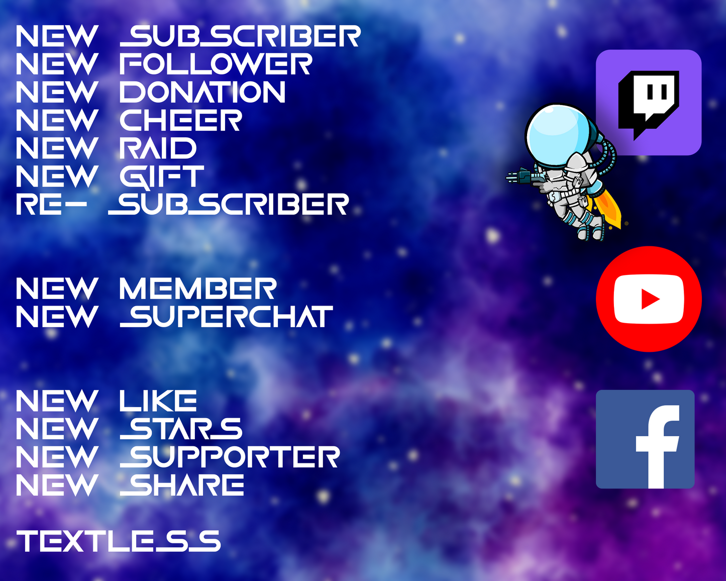 Spaceman Twitch Stream Alerts
