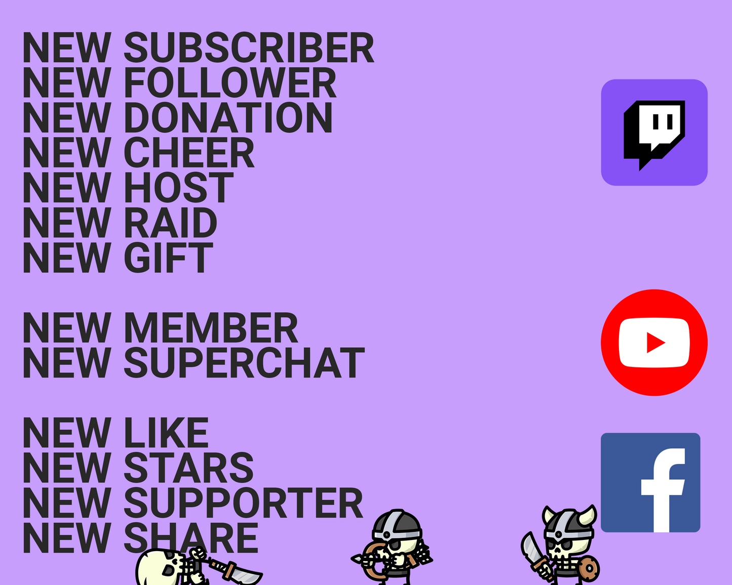 Tiny Skeletons Twitch Stream Alerts