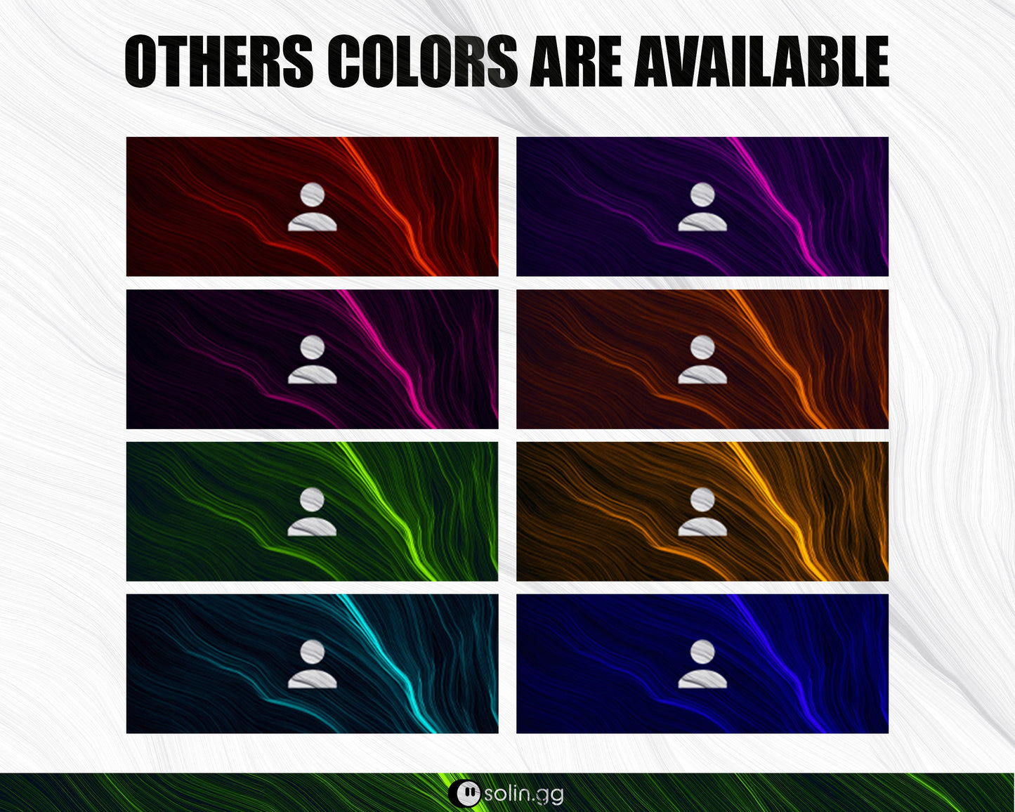Wavy Lines Stream Panels for Twitch, YouTube, Facebook and Kick Streamers, Sleek Cool Minimal Overlay Designs, Easy to Implement