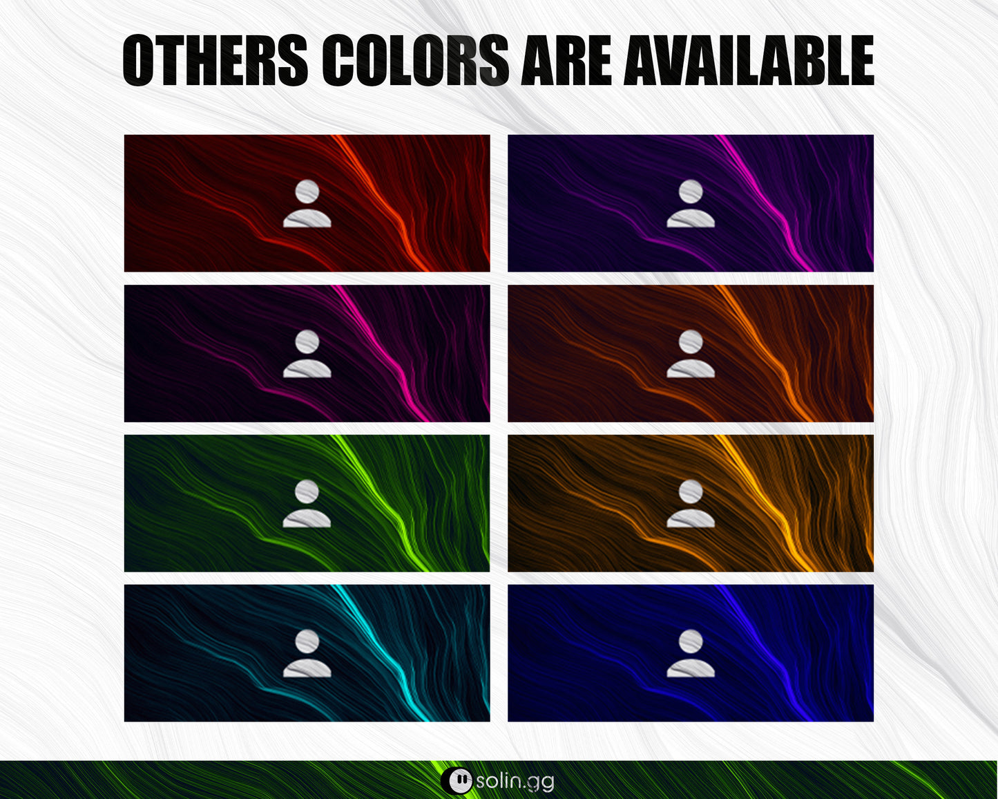 Wavy Lines Stream Panels for Twitch, YouTube, Facebook and Kick Streamers, Sleek Cool Minimal Overlay Designs, Easy to Implement