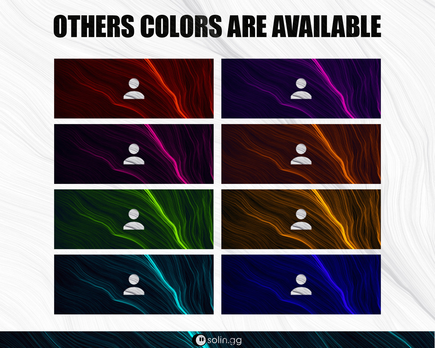Wavy Lines Stream Panels for Twitch, YouTube, Facebook and Kick Streamers, Sleek Cool Minimal Overlay Designs, Easy to Implement