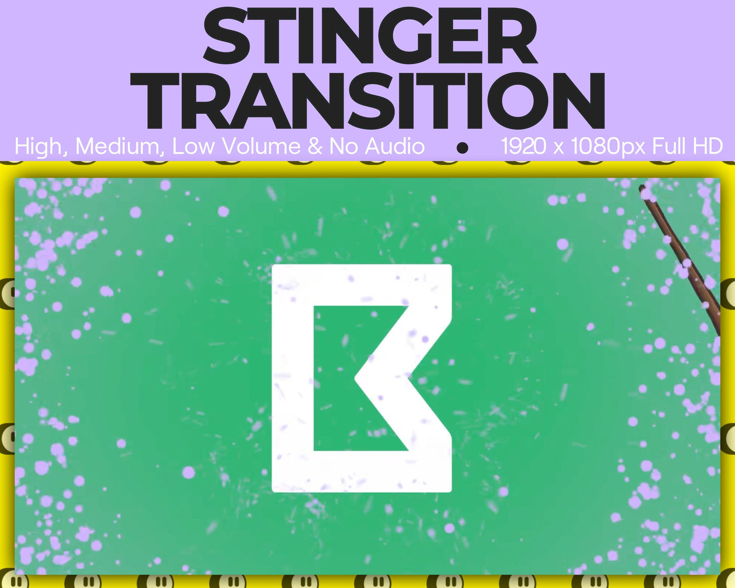 Magic Wand Stinger Transition, Magical Cute Animated Twitch Overlays, Fairy Kawaii YouTube Facebook and Kick Transitions for Streamers